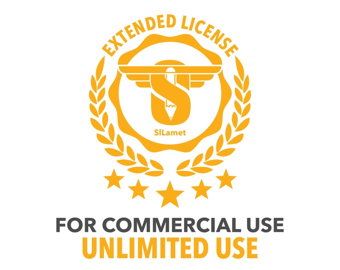 EXTENDED COMMERCIAL LICENSE For One Digital Product Design For One Person For Unlimited Uses! sILametDesigns Inc. Clipart Graphic Licensing!