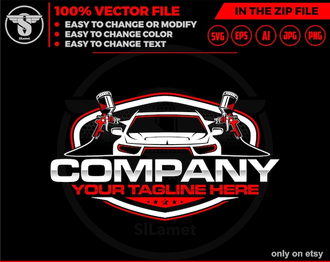 car painting logo, auto paint logo, car paint logo, paint body car logo, auto body paint logo, painting car logo, automotive logo SVG file