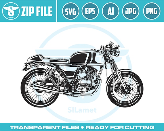 royal enfield interceptor 650 SVG, Motorcycle classic Svg, Motorcycle Silhouette Svg, Chopper Cruiser Svg Harley Svg PNG Files for Cricut