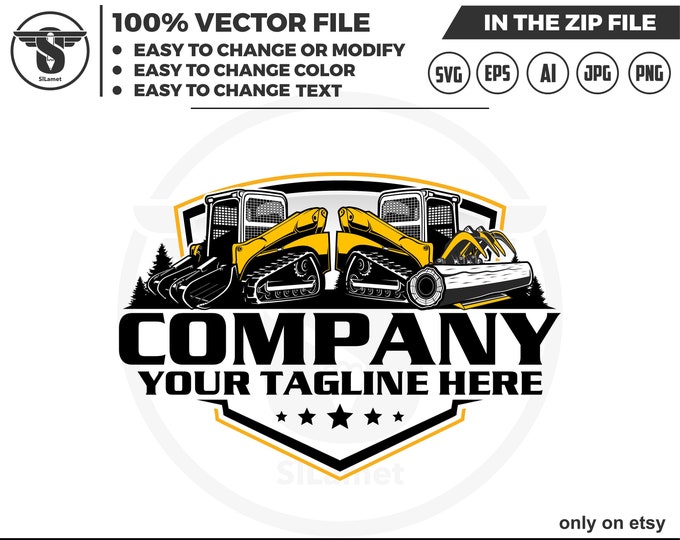 skid steer grapple logo, mini track grapple svg, Skid steer grapple svg, skid steer logo, skid steer svg, skid steer grapple tree