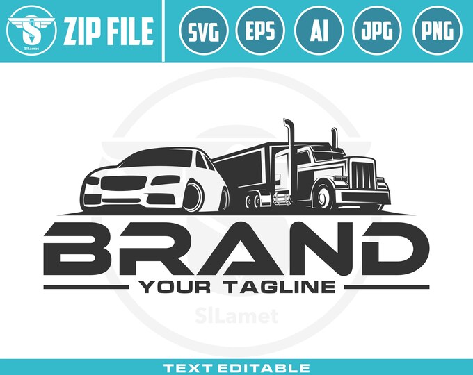 car and trucking logo template - automotive logo -trucking and car logo