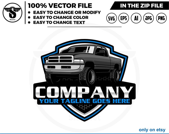 pickup logo - pickup truck svg - pickup truck Company Logo - pickup truck vector - ram pickup - 2nd gen dodge truck