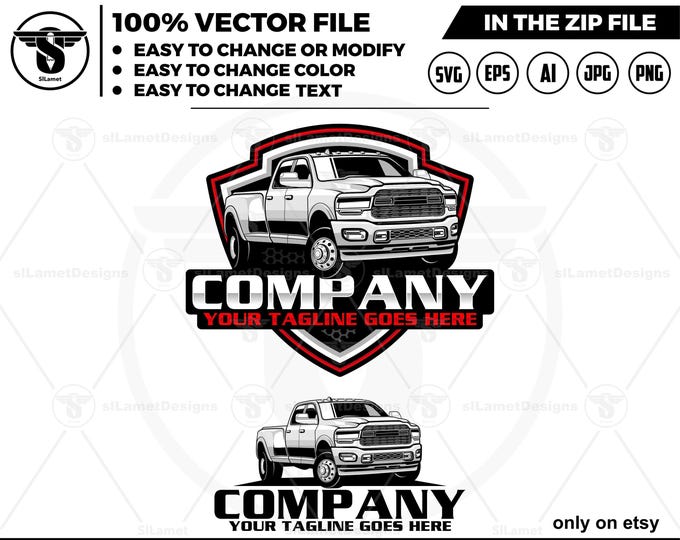 pickup truck Logo, pickup truck svg, pickup truck tshirt - dodge ram 3500 DUALLY