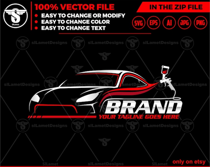 car painting logo, auto paint logo, car paint logo, paint body car logo, auto body paint logo, painting car logo, automotive logo SVG file