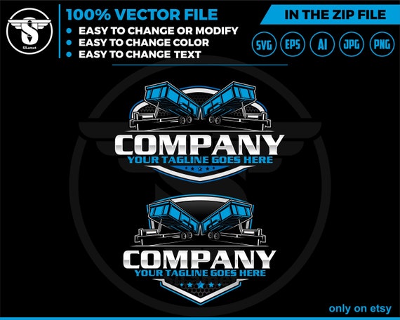 silhouette dump trailer logo, trailer towing logo, truck pickup logo svg, towing Company Logo, pickup truck outline, pickup truck dump