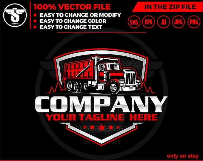 Dump Truck logo, Truck logo Svg, american dump truck logo, trucking logo, industry, heavy, machinery, industrial, equipment, construction