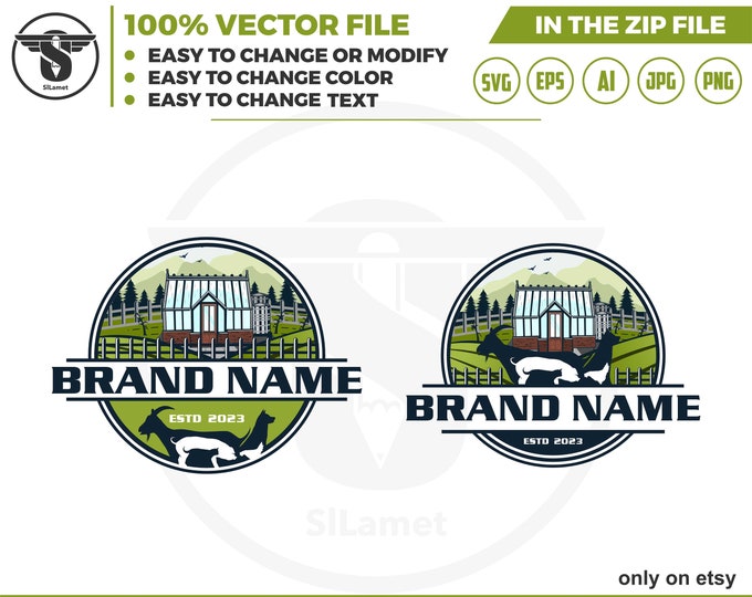 greenhouses and farm logo, farm logo, agriculture logo, plantations logo, breeders logo, greenhouses logo
