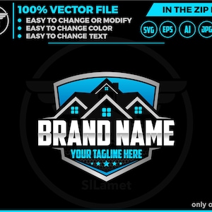 House Logo Design: Residential or Pressure Wash Business (Digital Download)