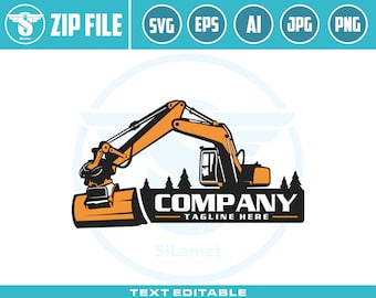 Logotipo de Excavator Bucket 360: Vector de equipo pesado (SVG e IA)