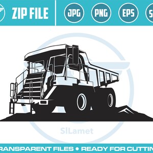 Dump Truck SVG: Construction Clipart, Cricut Vector (Digital Download)