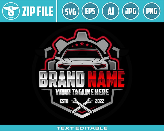 car repair logo template, car repair svg , auto fix logo, auto repair logo, car service logo, gear car logo, automotive logo SVG FILE