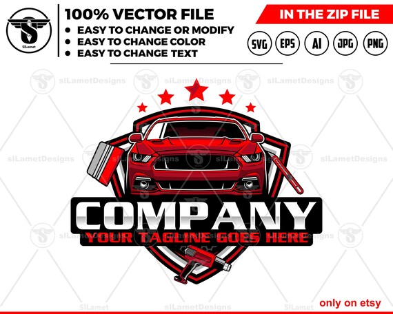 Car Wrap Logo - Vehicle Wrap Logo - Auto Wrap Business Design - Custom Vinyl Wrap logo- Car Styling Service logo