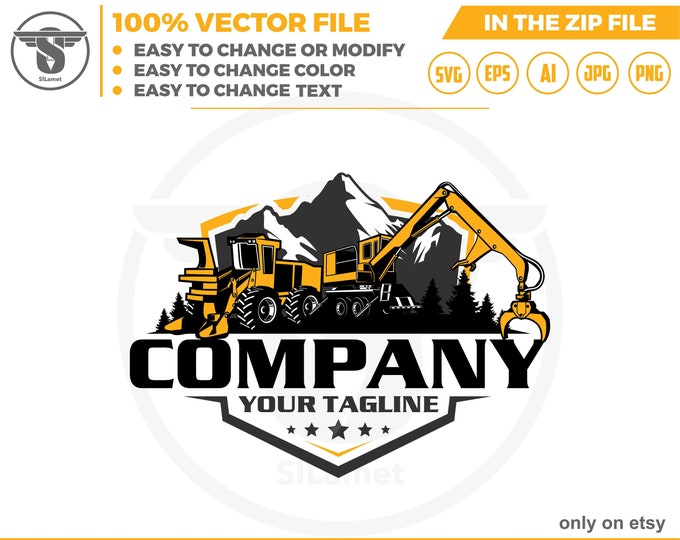 logging equipment logo - heavy logging equipment logo - Logging Machines logo