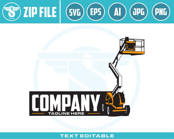 Cherry Picker SVG, Cherry Picker Vector, Bucket Truck SVG, Boom lift svg, Man lift, Basket crane, Hydraladder, Cut file, for silhouette,