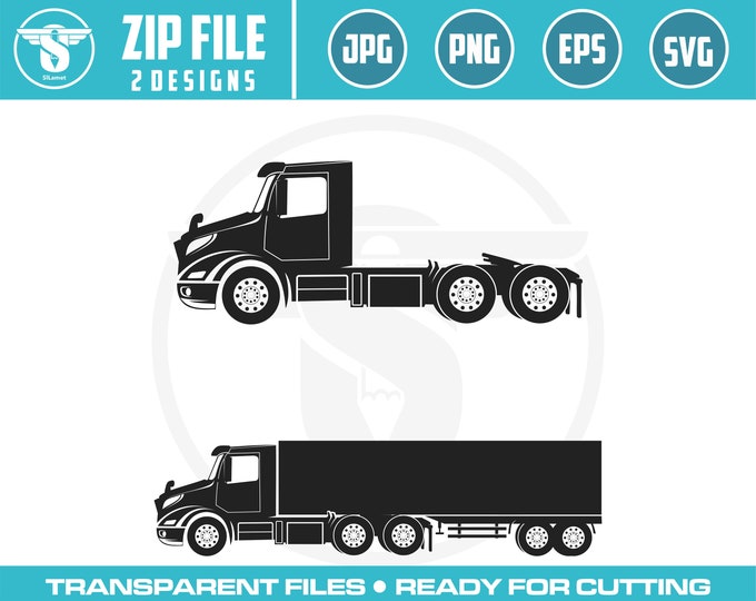 truck silhouette, truck line art, truck outline, truck svg, trucking, trucking logo, semi truck, truck trailer, truck clipart, Trucker Logo,