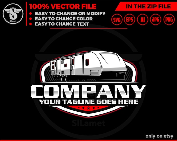 rv trailer logo - rv logo - camp car logo -  camper trailer