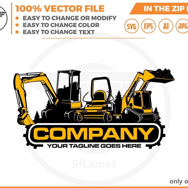 Logo Template Skid Steer Etsy