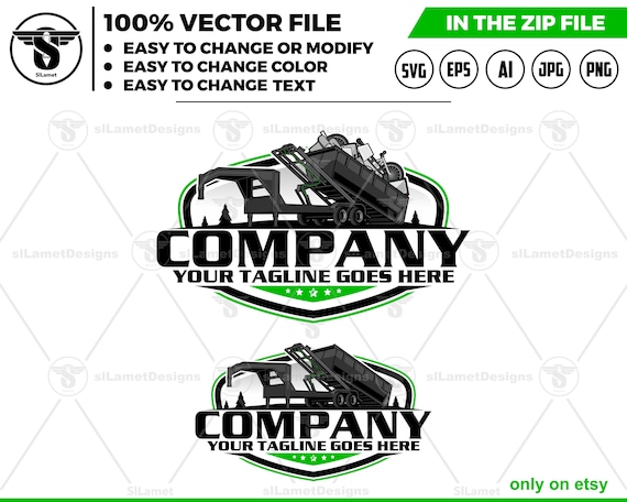 dump roll off trailer logo - dump trailer logo, gooseneck dump trailer logo , USA Dumpster Logo , dump rental logo