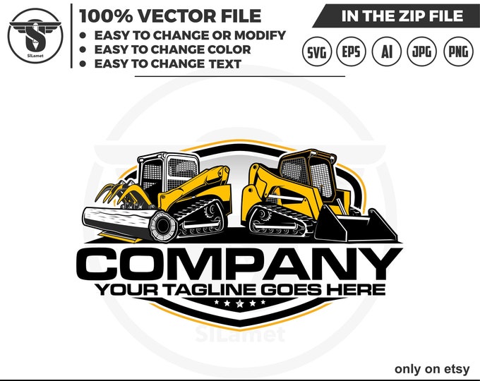 skid steer grapple and skid steer logo - mini track grapple svg - Skid steer grapple svg - skid steer logo - skid steer svg