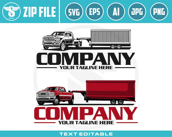 pickup and trailer logo, trailer towing logo, truck pickup logo svg, towing Company Logo, pickup truck outline, pickup truck, ram truck