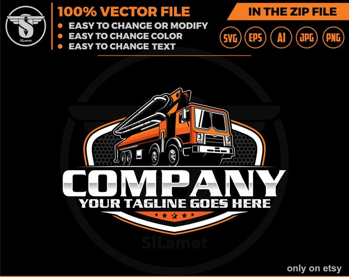 concrete pump truck logo,concrete truck logo,Beton truck logo,Concrete pump logo,pumping logo,pumping svg