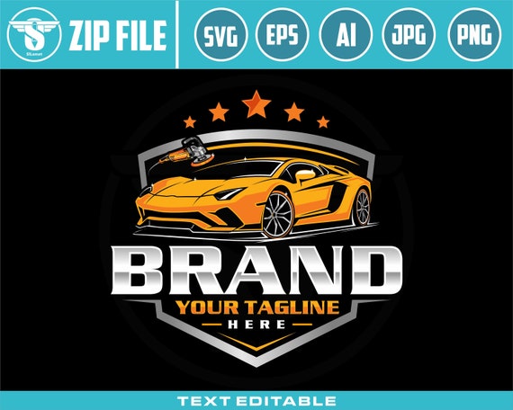 auto detailing car logo template - Car Detailing Services logo - car wash logo template - lamborghini SVG
