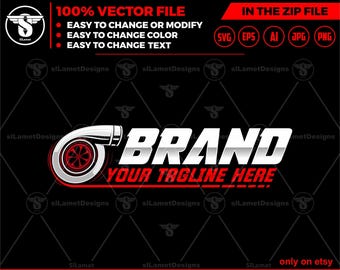 Turbo Logo SVG: Car Engine Automotive Design (Digital Download)