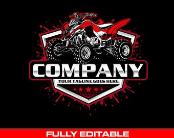 ATV Logo: Fully Editable, Sport Quad Offroad Racing SVG Vector Design