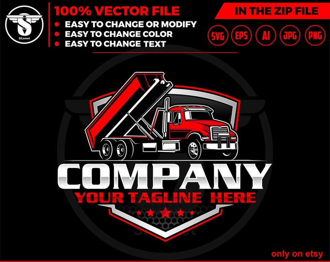 mack dump roll off truck logo, Truck logo Svg, american dump truck logo, trucking logo, industry, heavy, machinery, industrial, mack truck