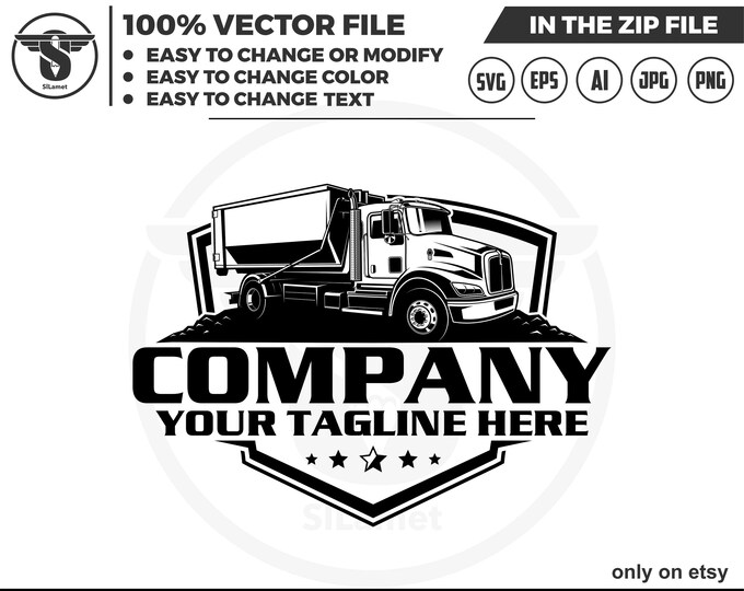 Dump Truck silhouette logo, Truck logo Svg, american dump truck logo, trucking logo, industry, heavy, machinery, industrial, equipment