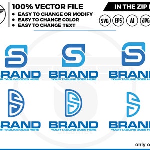 DS Initial Logo Bundle: Modern Font (Digital Download)