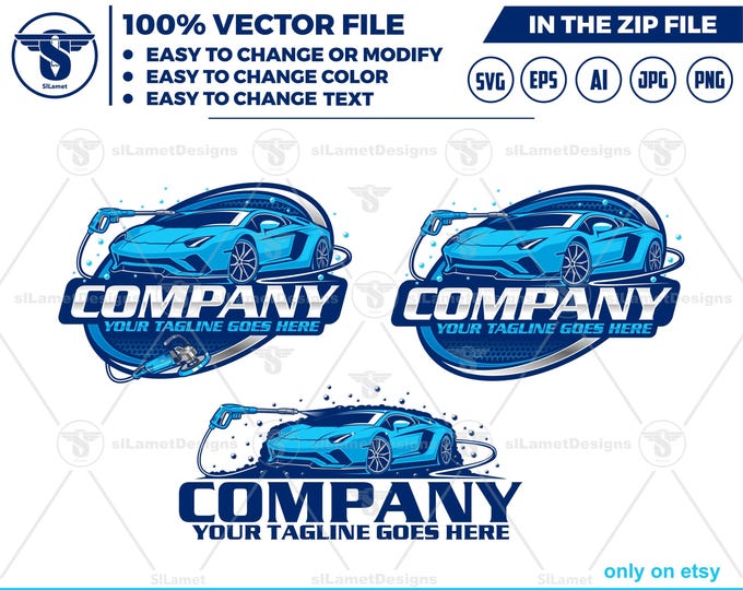 auto detailing - car logo template - Car Detailing Services logo - car wash logo template - car clean logo - auto detailing logo SVG - auto