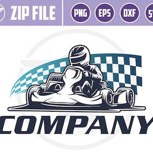 Logo Racer, Go Kart SVG, Logo Go Kart, Wyścigi Go Kart, GoKart Racer, karting, svg do druku Vinyl/Naklejka, Pliki do cięcia dla Cricut, Wektor