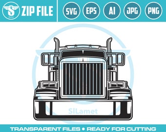 Semi Truck SVG: 18 Wheeler Vector Cut File (Digital Download)