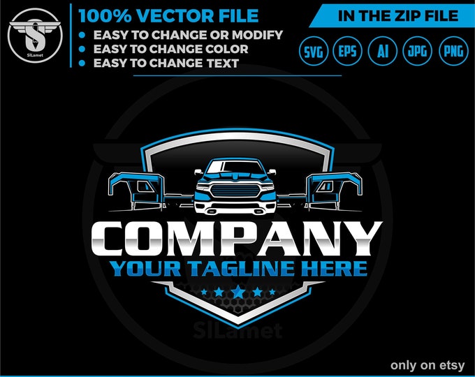pickup and flat bed trailer logo, flat bed trailer rental logo, truck pickup logo svg, trailer rental logo , towing logo