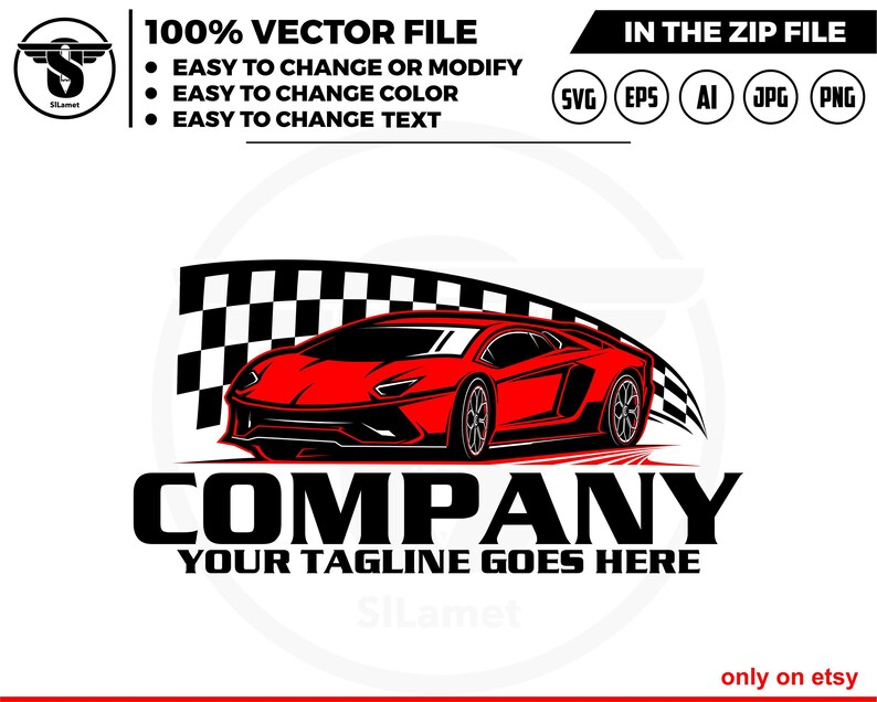 Car Racing Tagline Race Car Logo: Speed Racing Automotive Design (digital Download) - Etsy