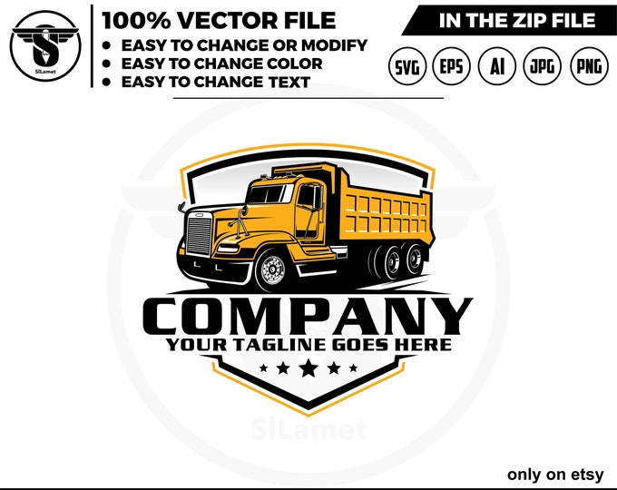Dump Truck logo, Truck logo Svg, american dump truck logo, trucking logo, industry, heavy, machinery, industrial, equipment, construction