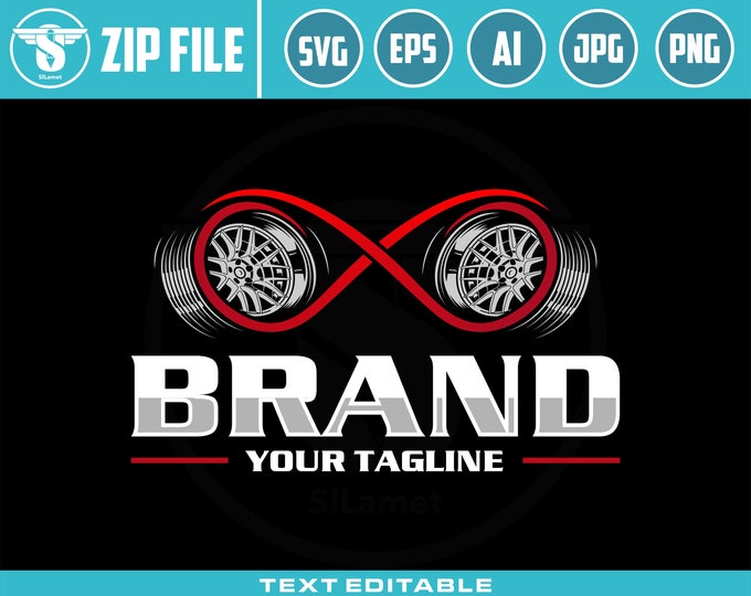 Tire service logo, infinity tire logo, automotive logo, infinity wheel logo, Wheels SVG, Tires svg, Car Wheel,Mechanic Logo, Car Repair