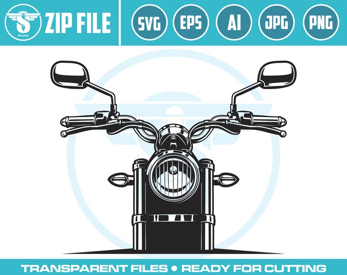 Motorcycle classic Svg, Motorcycle Svg, Chopper Cruiser Svg Harley Svg Clipart Motorbike Svg PNG Files for Cricut Vector For Silhouette SVG
