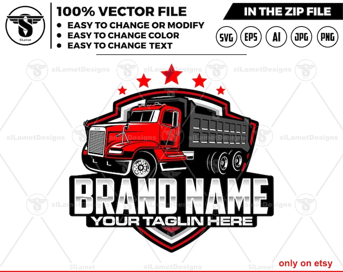 Dump Truck logo, Truck logo Svg, american dump truck logo, trucking logo, industry, heavy, machinery, industrial, equipment, construction