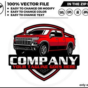 Chevy Truck Logo Template: Silverado 2500 Vector Graphics (Digital Download)