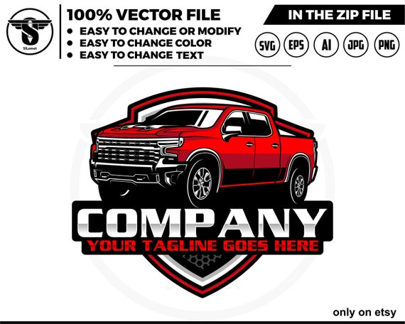 CHEVY pickup truck logo - Chevrolet truck logo - pickup truck logo template - Chevy Silverado Truck - 2021 Chevy truck - Chevrolet 2500