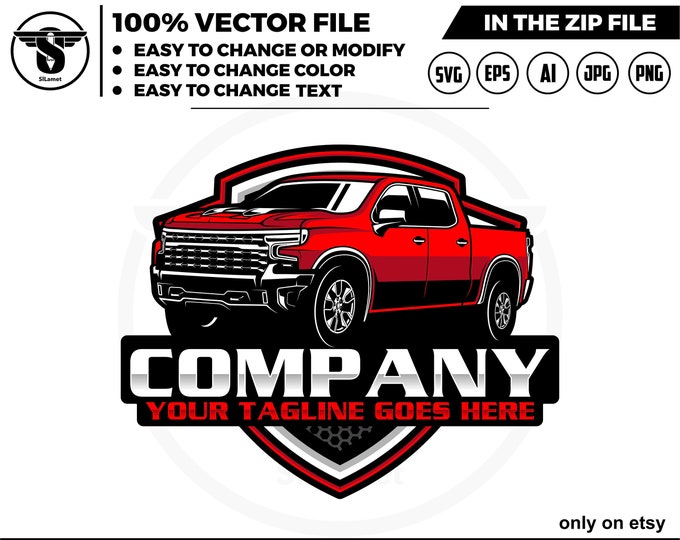 CHEVY pickup truck logo - Chevrolet truck logo - pickup truck logo template - Chevy Silverado Truck - 2021 Chevy truck - Chevrolet 2500