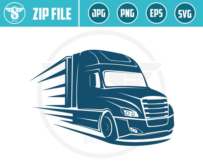 truck silhouette, truck line art, truck outline, truck svg, trucking, trucking logo, semi truck, truck trailer, truck clipart, Trucker Logo,