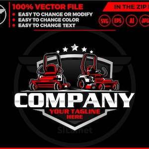 Lawn Mowers logo - Zero Turn mowers logo - grass cleaner logo