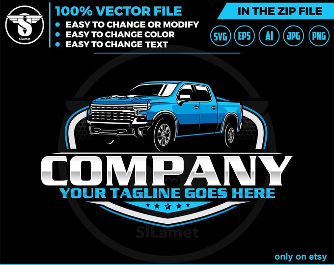2022 Chevrolet Silverado 1500 truck logo - pickup truck logo