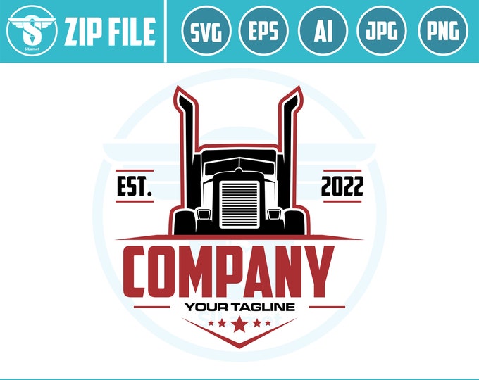 trucking logo svg, truck logo svg, semi truck logo, truck trailer logo, trucker logo, trucking t shirts designs, truck shipping  logo