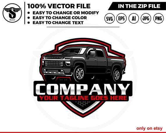 CHEVY pickup truck logo - Chevrolet truck logo - pickup truck logo template - Chevy Silverado Truck- 2017 Chevrolet Silverado 2500