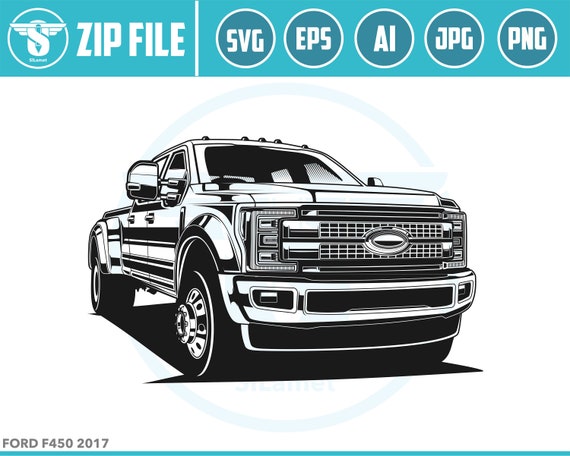 FORD F450 2017 SVG, pickup truck, pickup truck Logo, pickup truck svg, pickup truck tshirt, silhouette SVG Vector Cricut Cut Cutting