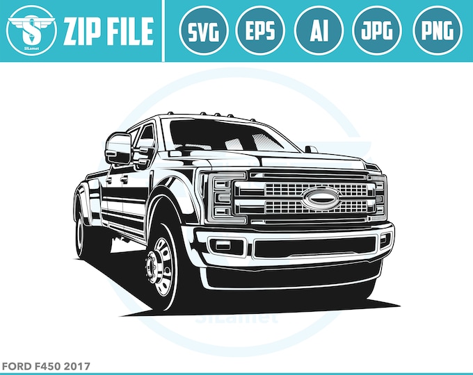 FORD F450 2017 SVG, pickup truck, pickup truck Logo, pickup truck svg, pickup truck tshirt, silhouette SVG Vector Cricut Cut Cutting
